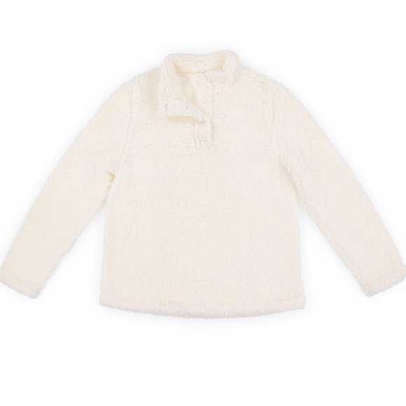 Tops - White Sherpa Fleece Pullover (S)